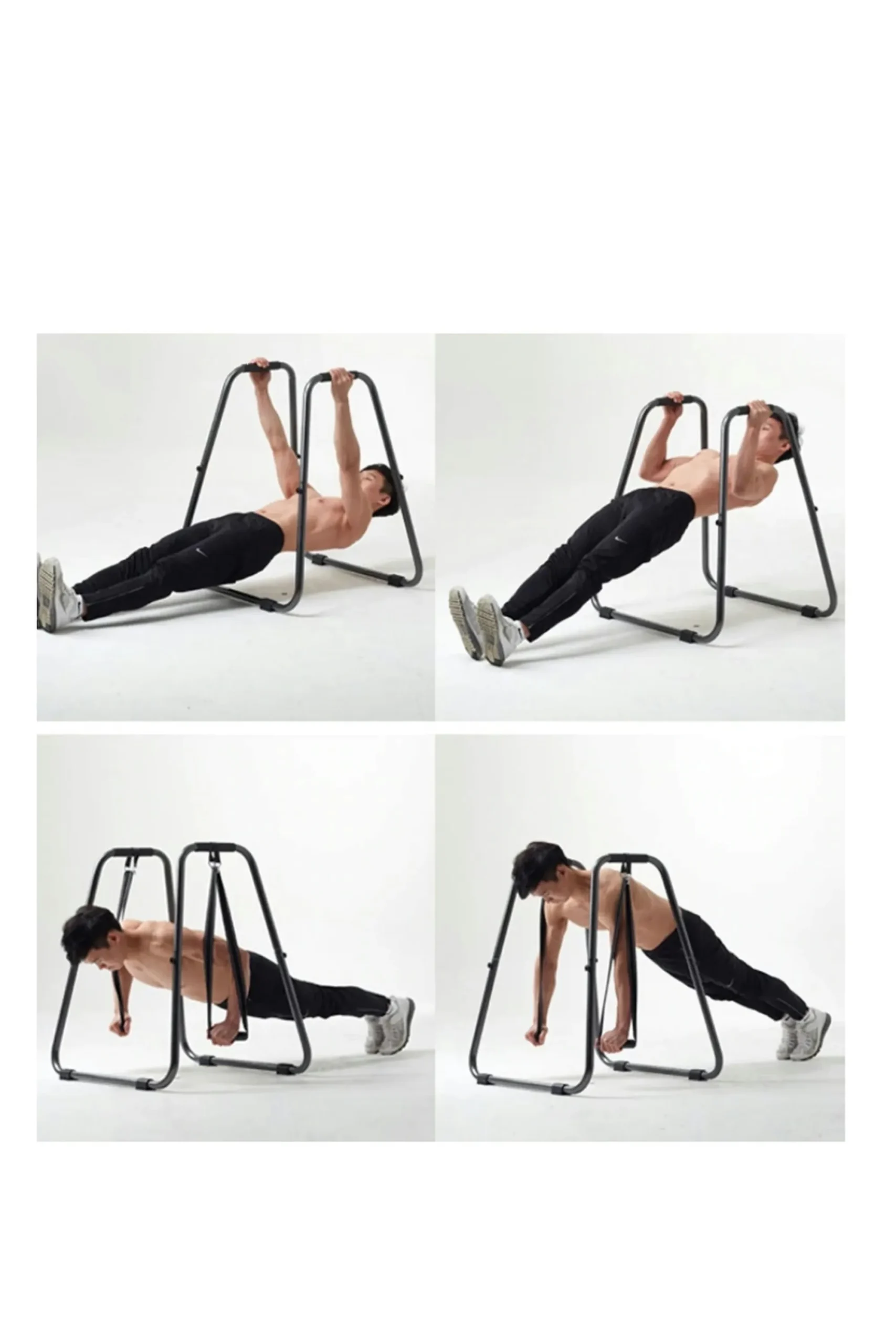 Ozio Fitness Barras Paralelas Dip Bar Com Cintas De Suspensão Multifuncional (Par)