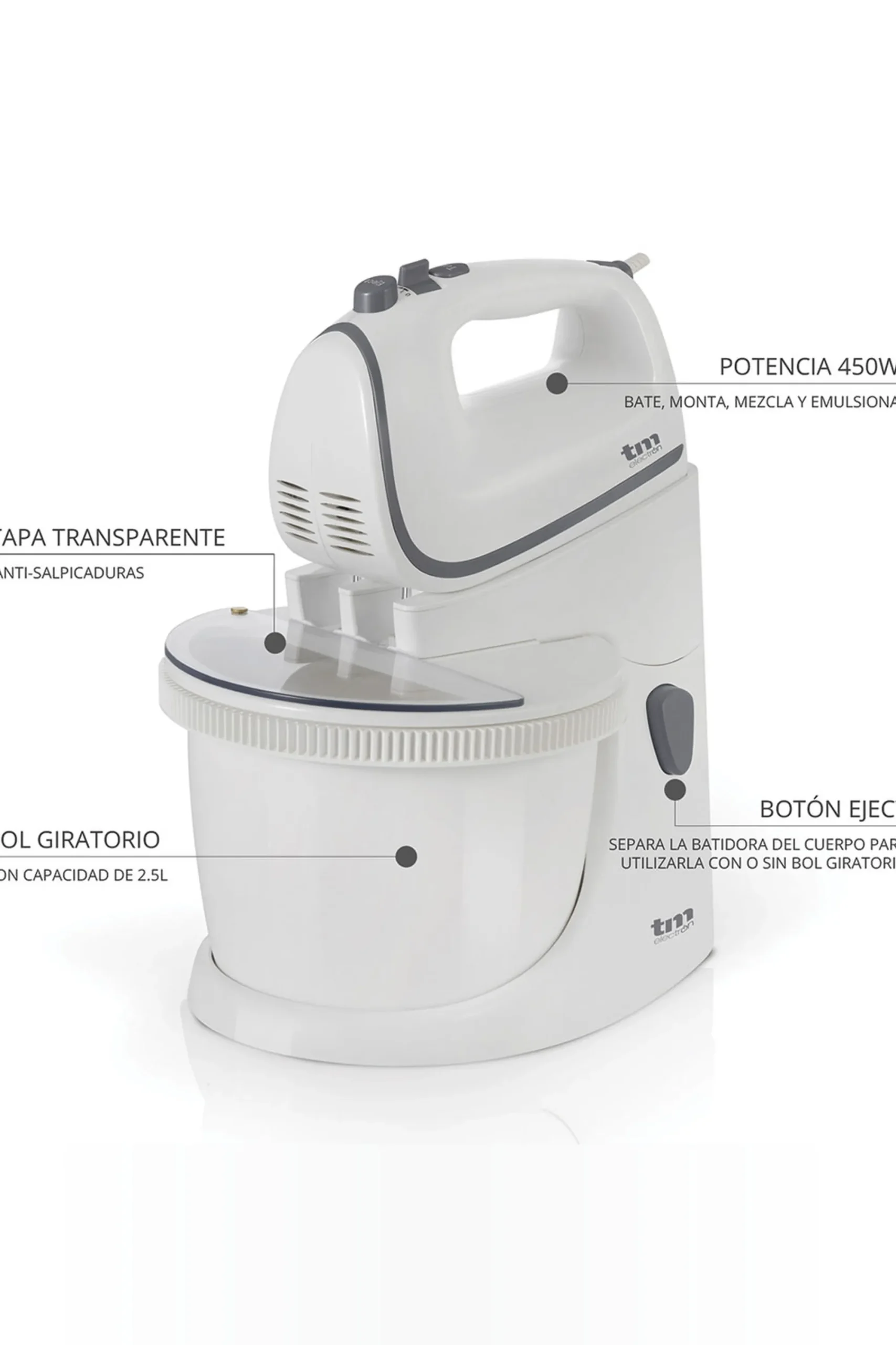 Tm Electron Batedeira Com Tigela (450w)