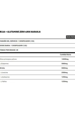 Biotech Usa Bcaa + Glutamine Zero - 480g Laranja Da