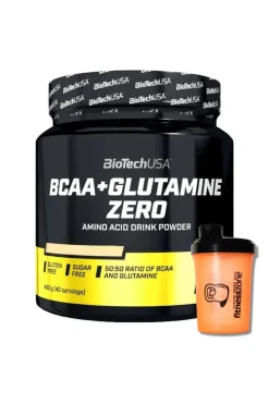 Biotech Usa Bcaa + Glutamine Zero 480 Gr - Limón + ¡shaker Fitnesszone De Regalo!