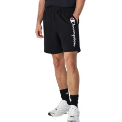 Champion Bermuda Campeã Camisa Preta Com Logo Grande Legado
