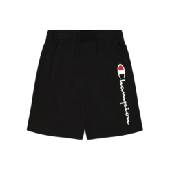 Champion Bermuda Campeã Camisa Preta Com Logo Grande Legado