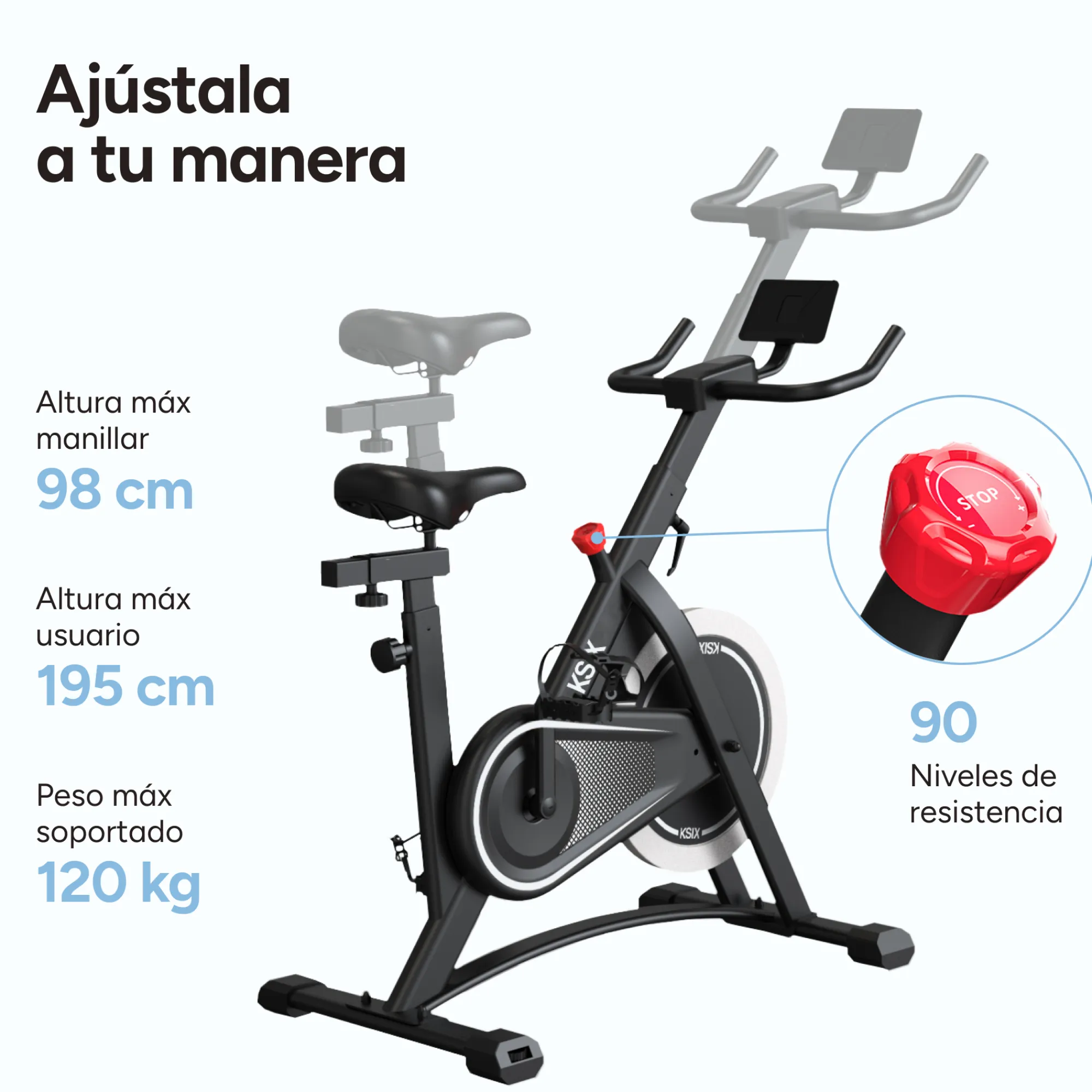 Ksix Bicicleta Estática Kb01