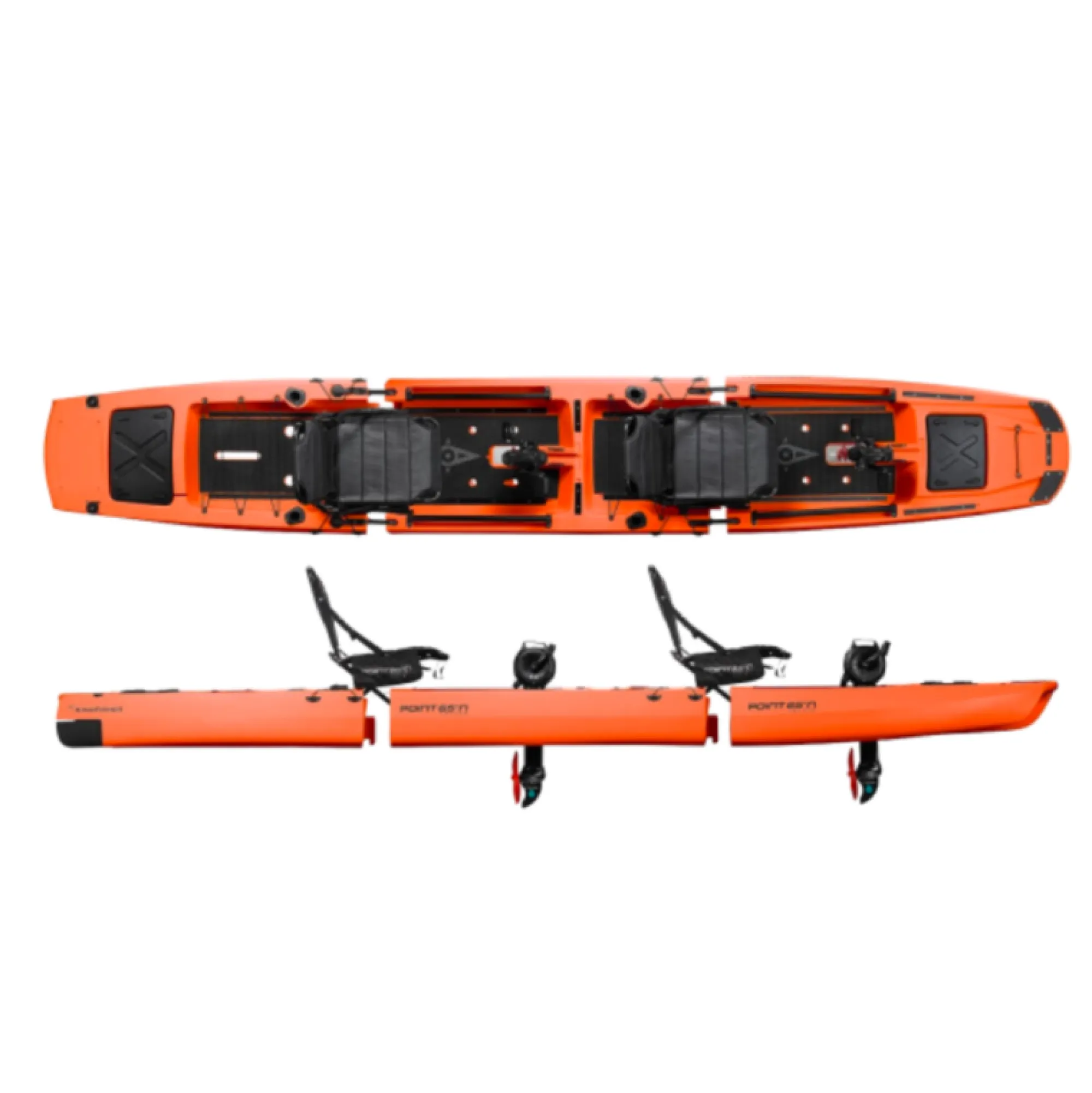 Point 65 Caiaque Modular Kingfisher Tandem Para Pesca Com Pedais