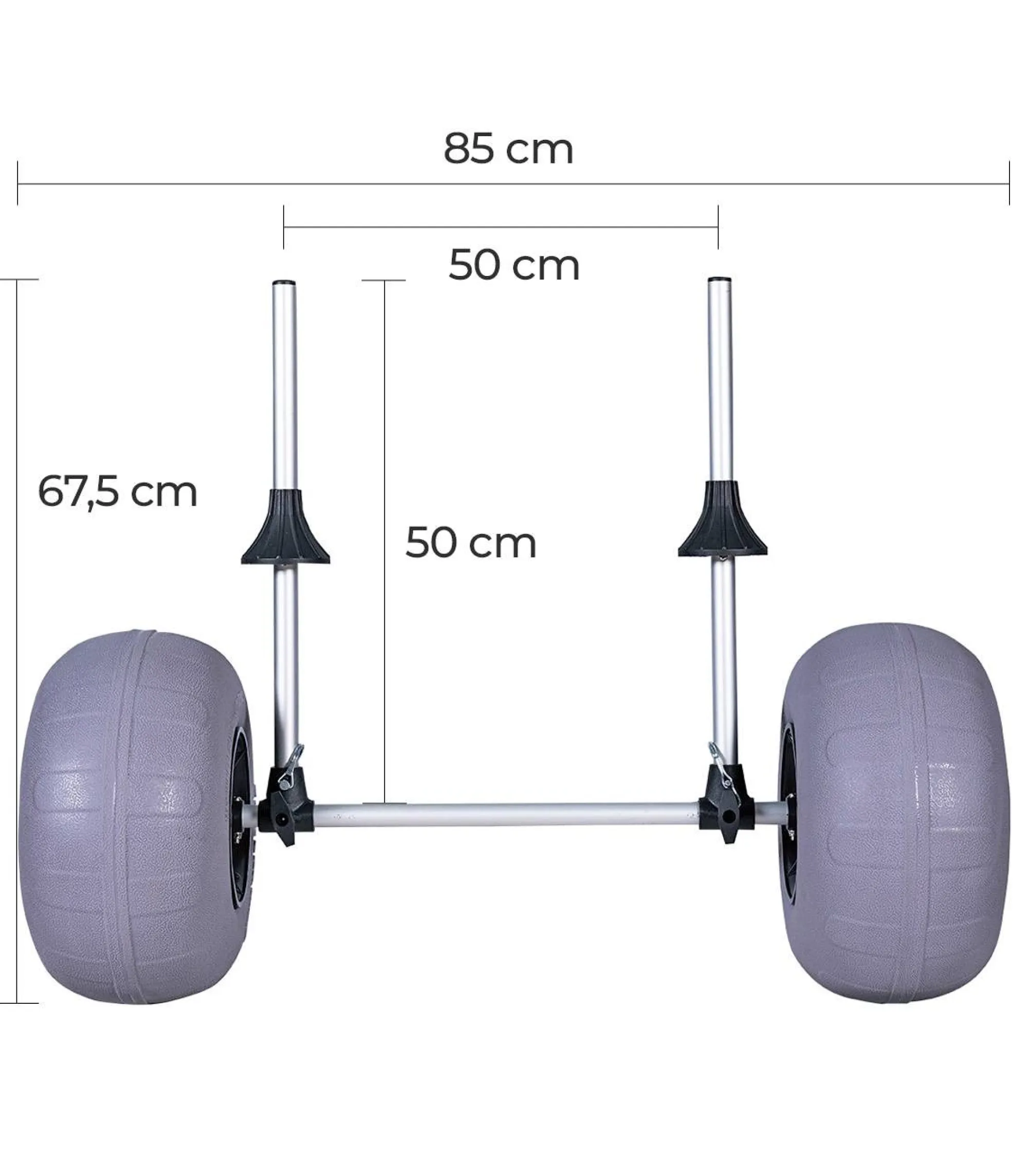 Kol Outdoor Carro Kayak Autovacável Rodas Balão 12" Cka06