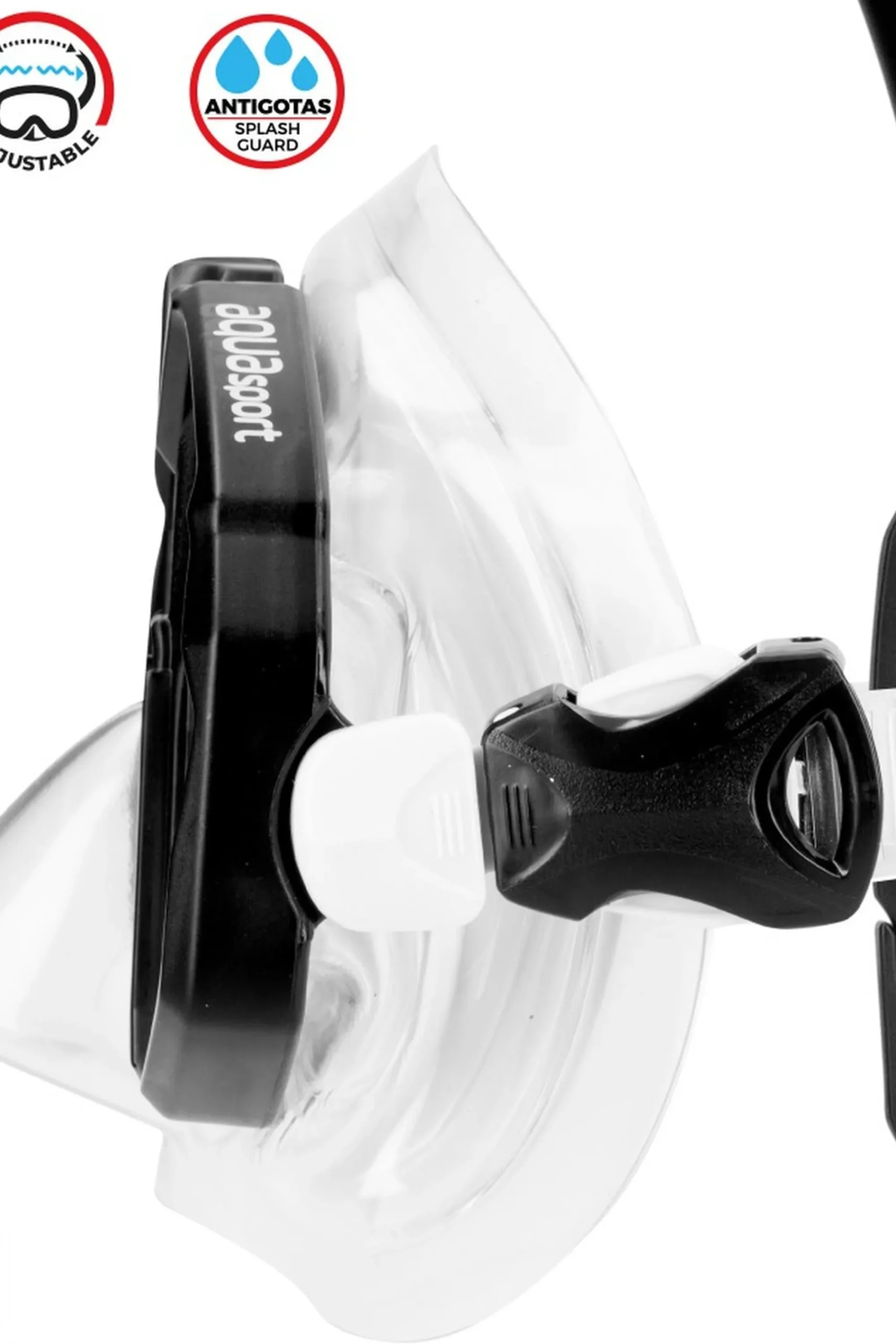 Aqua Sport Conjunto De Óculos De Mergulho Para Adulto Com Tubo E Barbatanas Tamanho 42,5-47