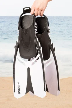 Aqua Sport Conjunto De Óculos De Mergulho Para Adulto Com Tubo E Barbatanas Tamanho 42,5-47