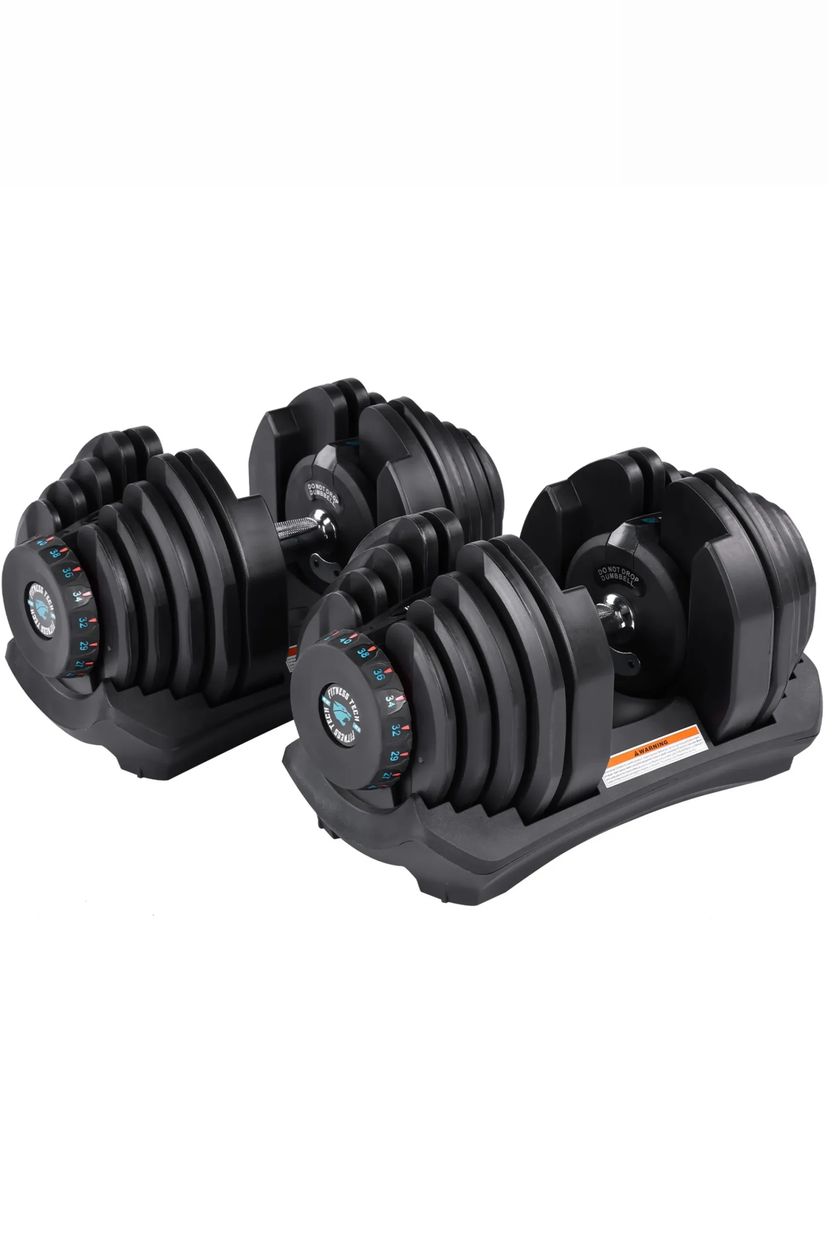 Fitness Tech Conjunto De 2 Halteres Ajustáveis ??de 5kg A 40kg
