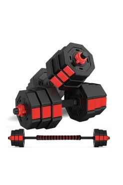 Fitness Tech Conjunto De Halteres 2 Em 1 Octogonal