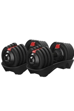 Ozio Fitness 2 Halteres Ajustáveis ??de Potência 1,5-18 Kg (Par) Com Base De Armazenamento