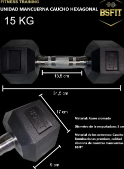 Bsfit Halteres Cromados 2 15kg