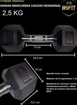 Bsfit Halteres Cromados 2 2,5kg