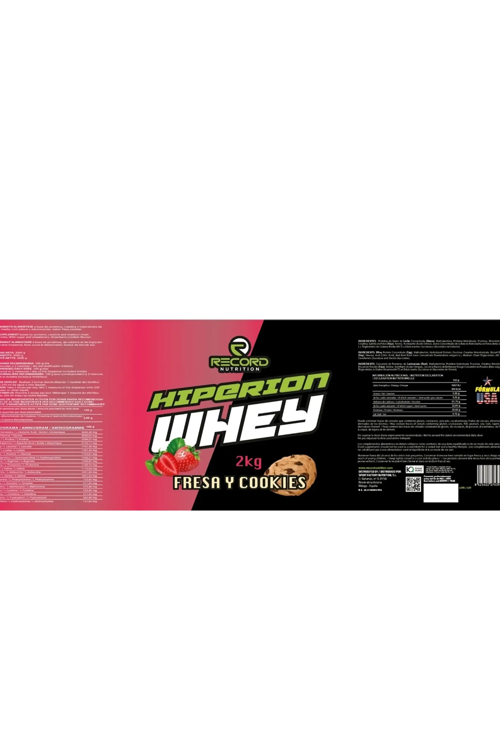 Ozio Fitness Hiperion Whey Protein Sabor Morango E Biscoitos