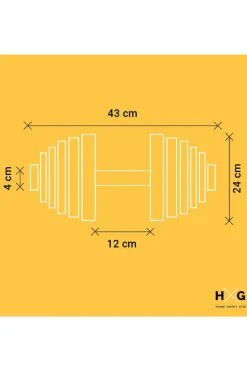 Hxg Pack Com 2 Halteres Ajustáveis De 2,5 Kg A