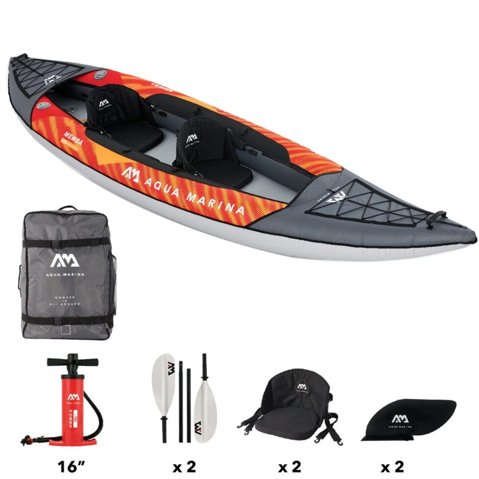 Aqua Marina Kayak Insuflável Memba-390 2p