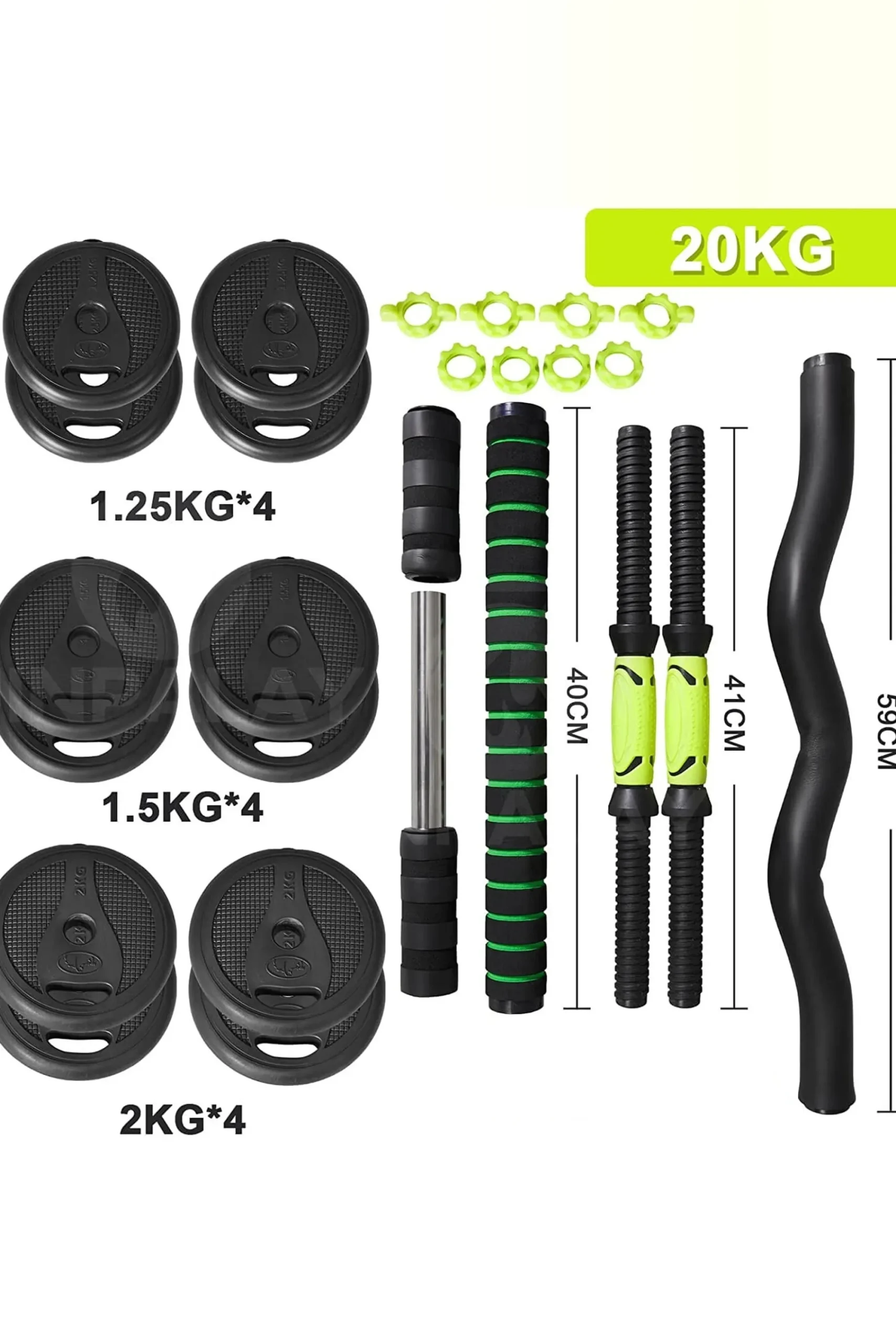 Ozio Fitness Kit Conjunto De Halteres 4 Em 1 Multifit