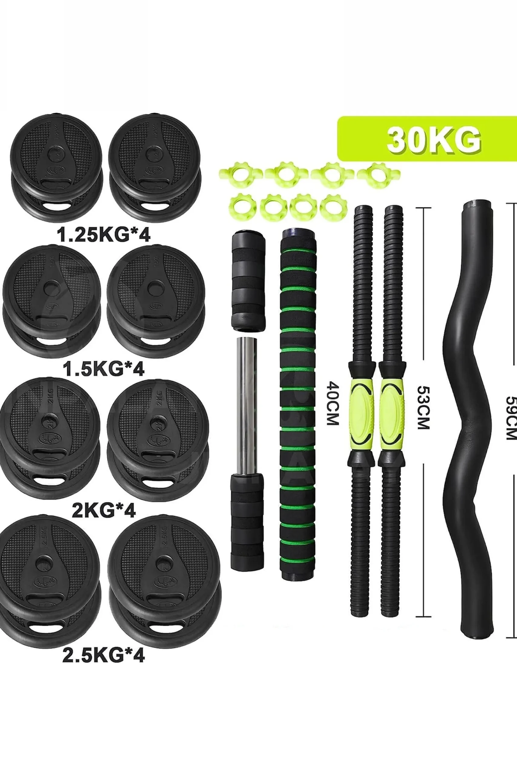 Ozio Fitness Kit Conjunto De Halteres 4 Em 1 Multifit