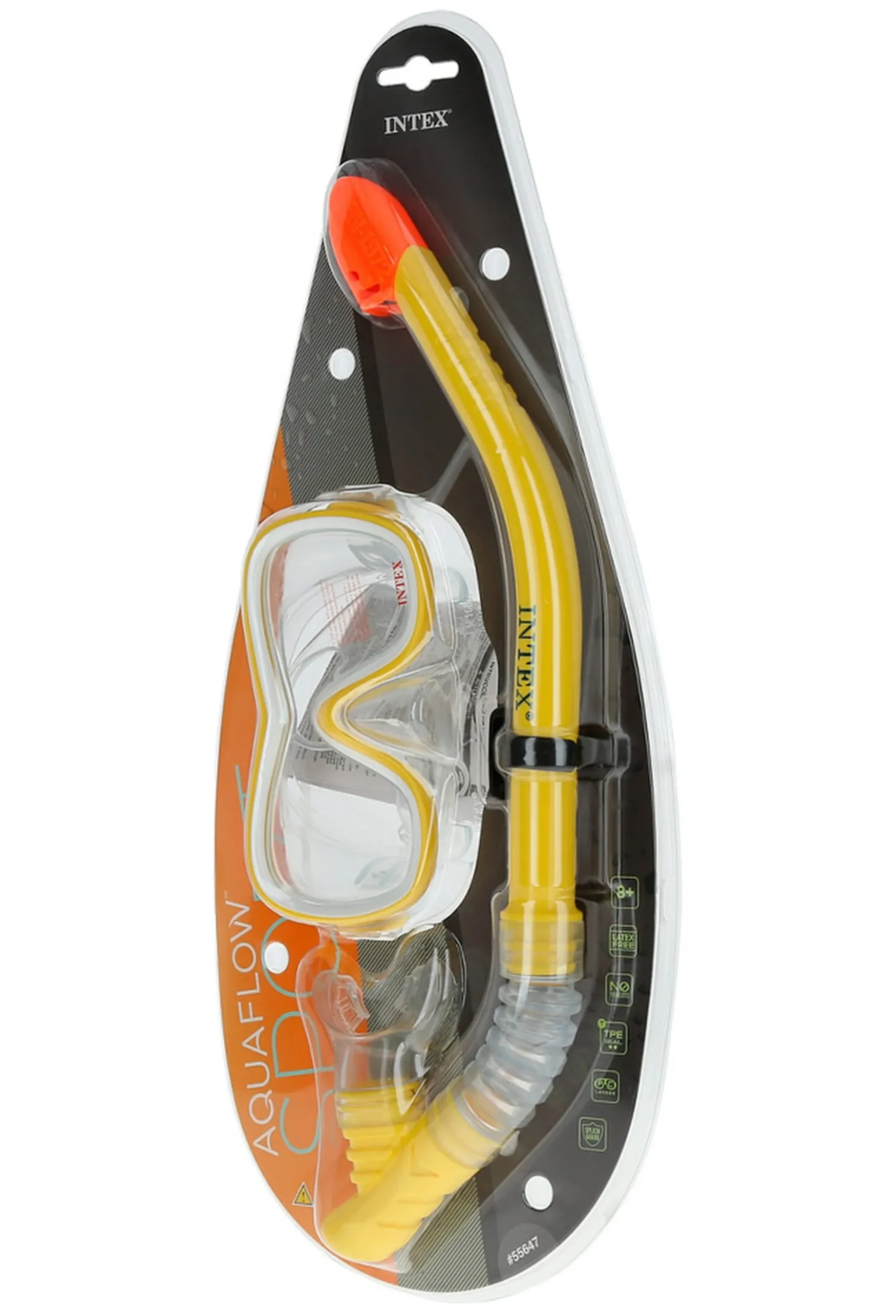 Intex Kit De Mergulho, Máscara E Tubo Wave Rider