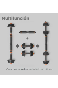 Fed Kit De Peso : Halteres (pesos + Barras) + Barra + Sensor Inteligente