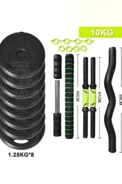 Ozio Fitness Kit Jogo 10kg Halteres 4 Em 1 Multifit