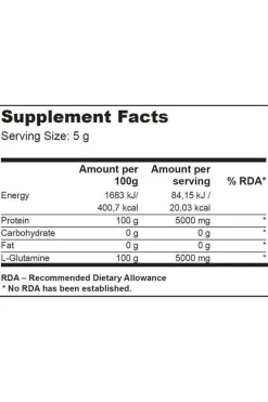 Biotech Usa 100% L-glutamina - 240g De