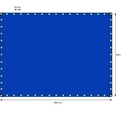 Ecd-germany Lona De Proteção Impermeável Com Ilhós Cobertura Em Polietileno 6x8m 48m² 180g/m²