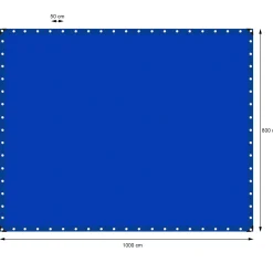 Ecd-germany Lona Protetora Impermeável Com Ilhós Cobertura Em Polietileno 8x10m 260g/m²
