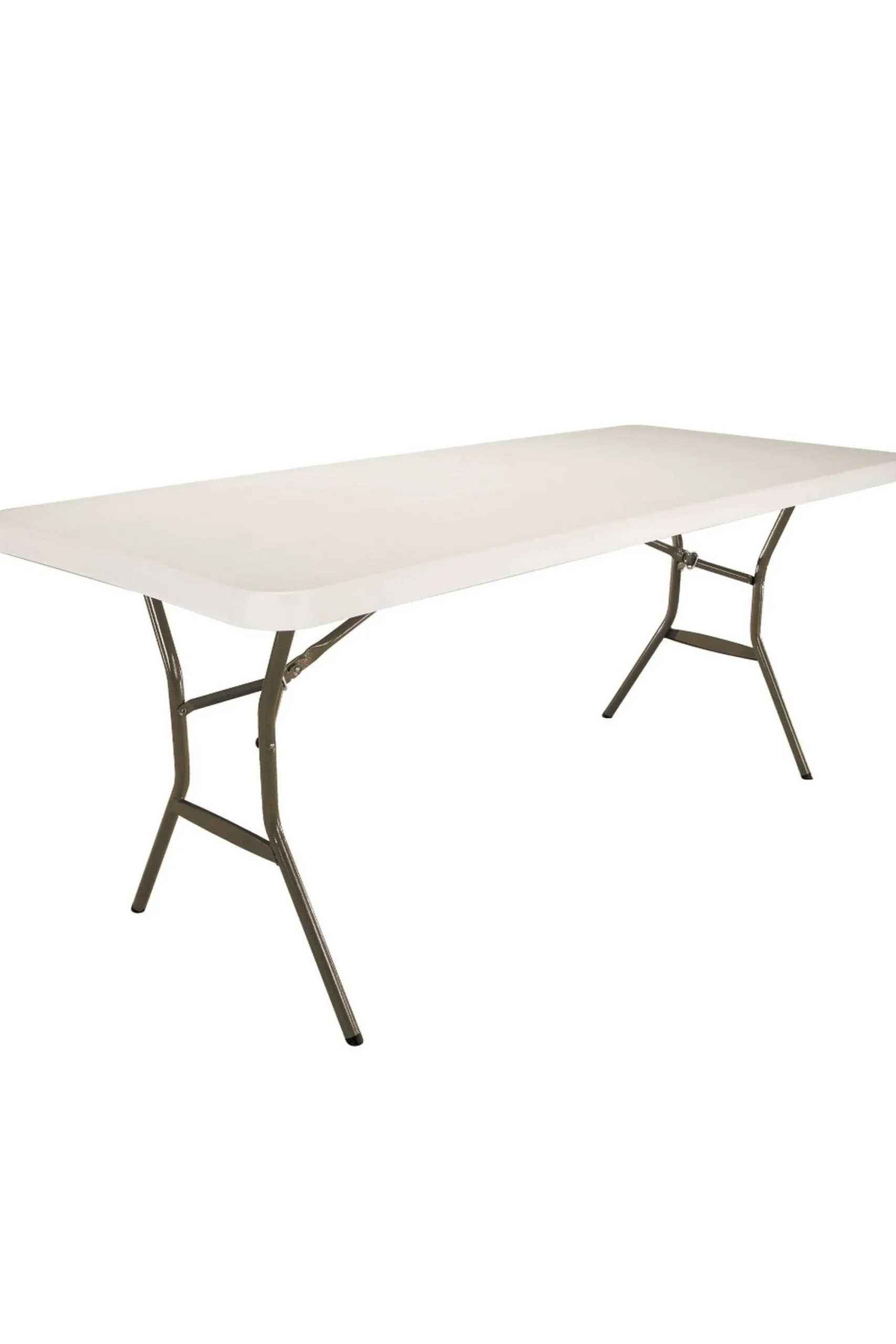 Lifetime Mesa Rectangular Com Pernas Dobráveis Em Creme 185x76x74 CM