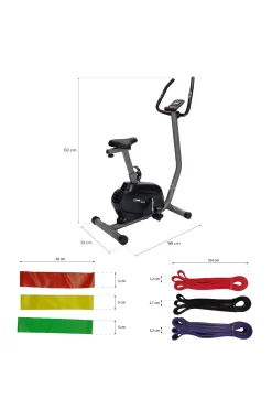 Keboo Pacote De Bicicleta Estática 900 98x51x132 CM 16 Velocidades E 6