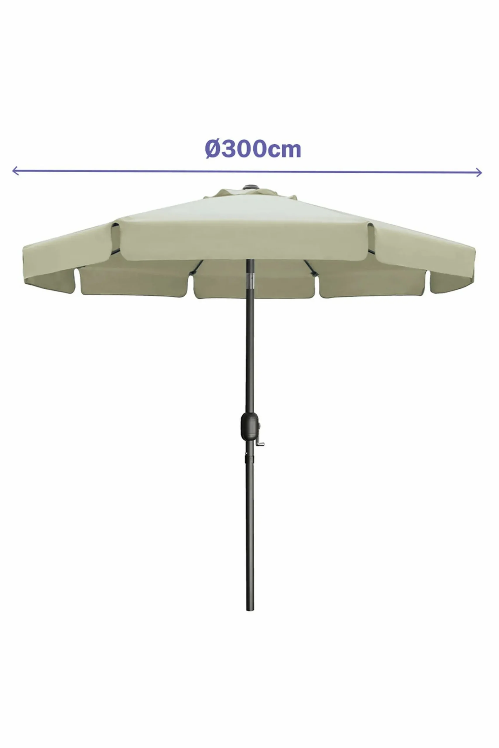 Marbueno Parasol Bege Ø 300 CM
