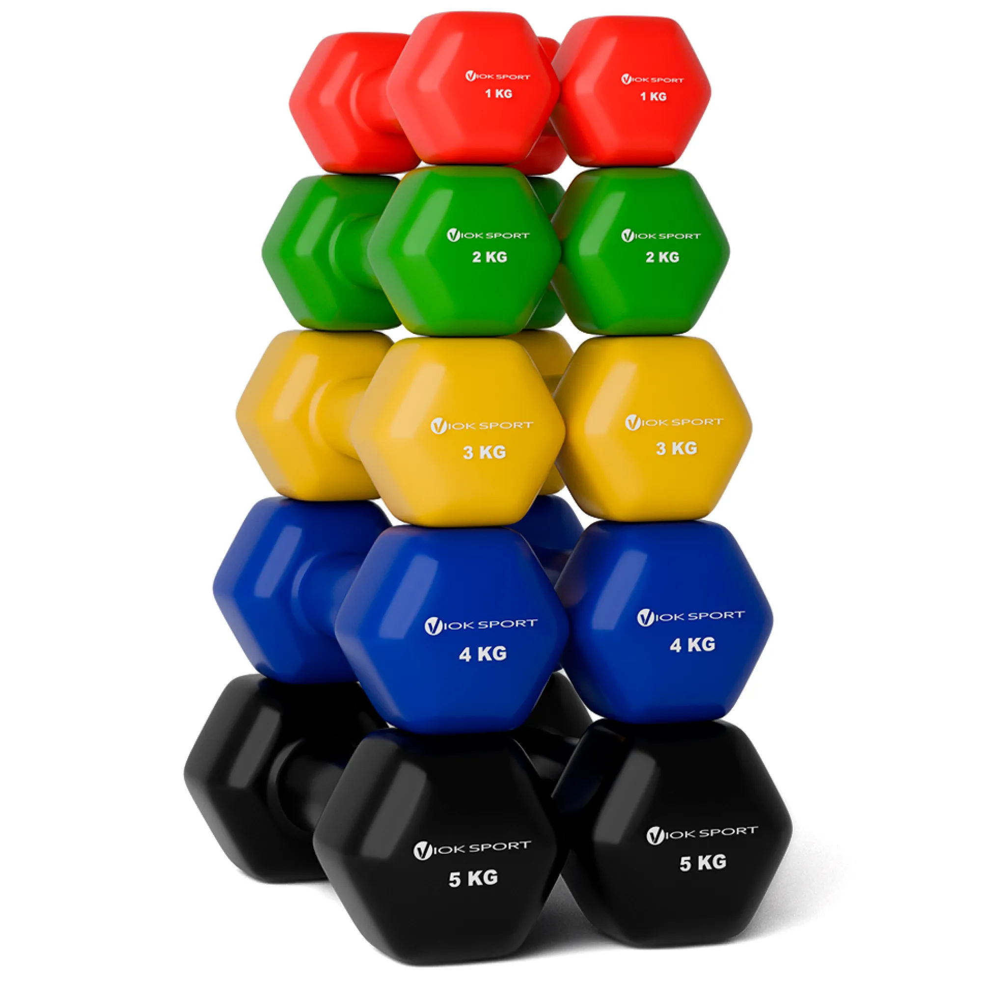Viok Sport Par De Halteres Coloridos De 3kg