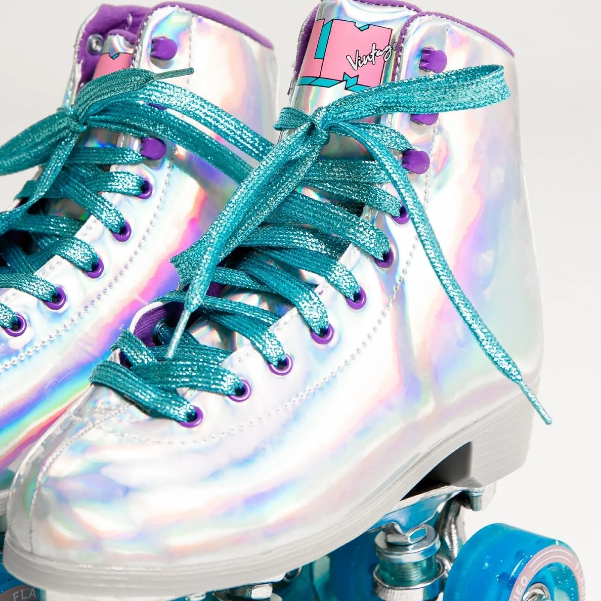 Flamingueo Patins Holográfico De 4 Rodas