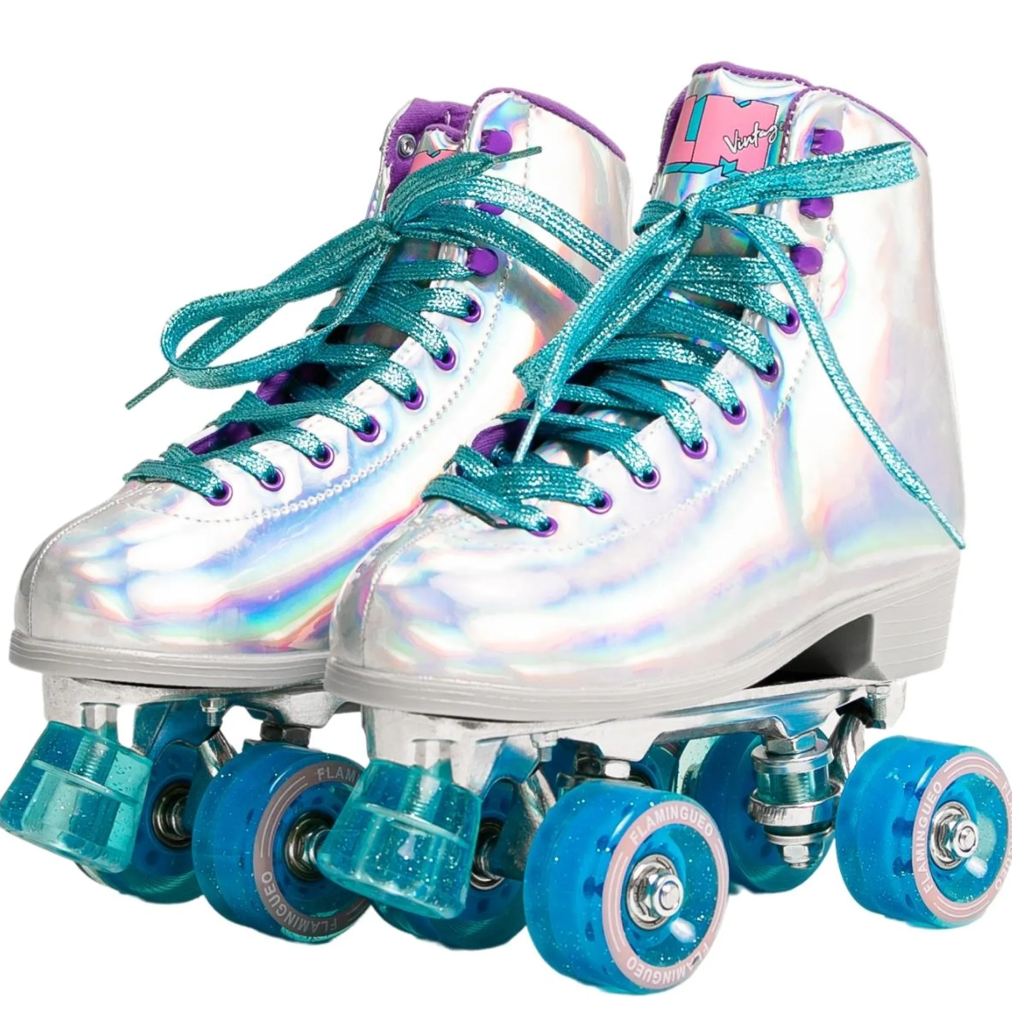 Flamingueo Patins Holográfico De 4 Rodas