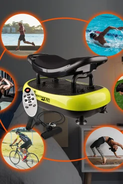 Bonplus Plataforma Vibratória Com Assento Power For 3000 Training Com Bandas De Tensão