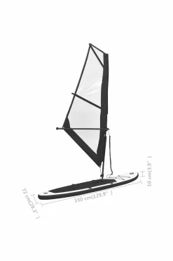 Vidaxl Prancha Insuflável Com Vela