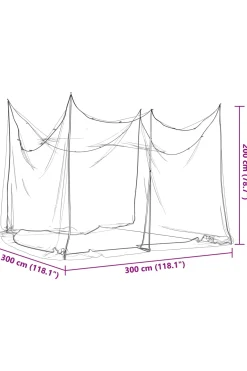 Vidaxl Rede Mosquiteira P/interior Exterior Malha 300x300x200cm