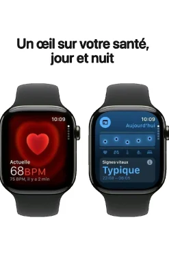 Apple Relógio Inteligente Watch Series 10 Em Titânio Com Ecrã Retina Oled