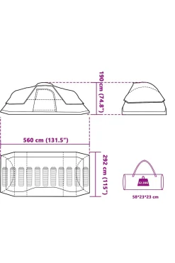 Vidaxl Tenda De Campismo Familiar Para 11 Pessoas