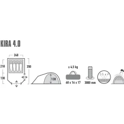 High Peak Tenda De Campismo Kira 4.0