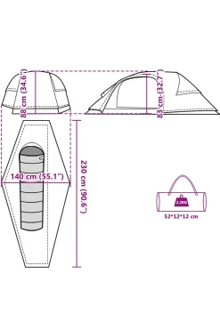 Vidaxl Tenda De Campismo Cobertura Impermeável Removível