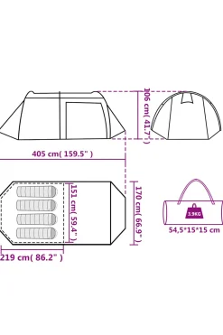 Vidaxl Tenda De Campismo 137 X 151 X 98 CM