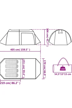 Vidaxl Tenda De Campismo 137 X 151 X 98 CM