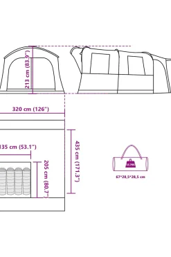 Vidaxl Tenda De Carro 205 X 135 X 190 CM