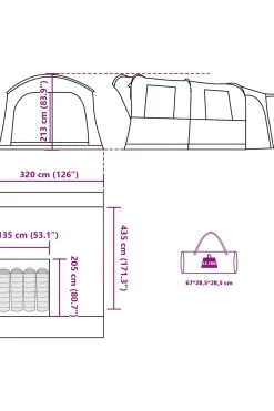 Vidaxl Tenda De Carro 205 X 135 X 190 CM
