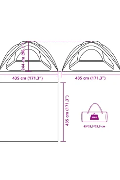 Vidaxl Tenda De Festas Impermeável 435x435x244 CM