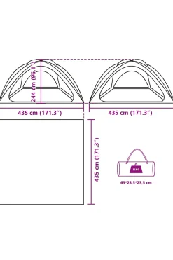 Vidaxl Tenda De Festas Impermeável 435x435x244 CM