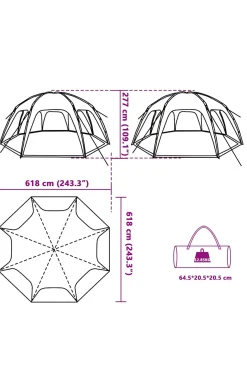 Vidaxl Tenda De Festa 618 X 618 X 277 CM