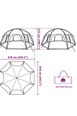 Vidaxl Tenda De Festa 618 X 618 X 277 CM