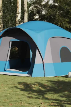 Vidaxl Tenda Familiar Estilo Cabana Para 6 Pessoas Impermeável 322/368x370x210 CM