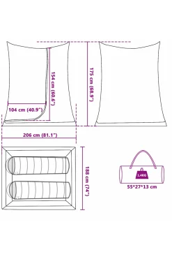 Vidaxl Tienda Interior 206 X 188 X 175 CM Malla
